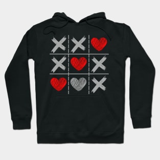 Valentines Day Tic-Tac-Toe XO-XO Hoodie